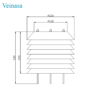 Veinasa-BYX-03 Temperature Humidity Sensor Used Solar Shield Accessories Optional <b>Bracket</b> Mounting Veinasa-BYX-03 Solar Radiatio - Product Image 3