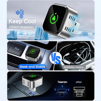 Adaptador Inalámbrico 2 en 1 Universal para Carplay y Android Auto, Mini Dongle USB con Dos Cables de Conducción Térmica
