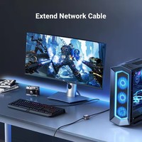 UGREEN Konektor RJ45 10Gbps Ekstensi Jaringan untuk Kabel Ethernet Cat8 Cat7 Cat6 Adaptor Gigabit Female ke Female