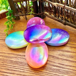 Piedra de Selenita Ovalada CrystaHola al por Mayor, Galvanizada y de Colores, Artesanía Ecológica de Alta Calidad, Tendencia de Moda, Tierra - Product Image 3