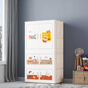 Moderni armadi pieghevoli in plastica a tre strati a buon mercato mobili per <span class=keywords><strong>camera</strong></span> da letto ad angolo per uso domestico per <span class=keywords><strong>camera</strong></span> da letto e soggiorno - Product Image 2