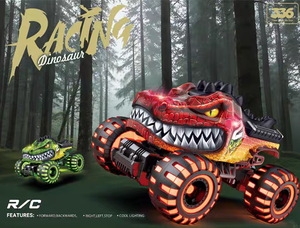 <span class=keywords><strong>Giocattoli</strong></span> <span class=keywords><strong>Monster</strong></span> <span class=keywords><strong>Truck</strong></span> DWI Dowellin, 360 ° Auto RC Acrobatiche con Dinosauri Rotanti, Musica, 2 Batterie e Luci LED Stroboscopiche Wireless - Product Image 3