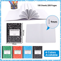 Cahiers de composition FOSKA 7,5 x 9,75 pouces, papier ligné large, 55 g/m², papier lourd, couverture rigide durable, vente en gros avec calendrier scolaire