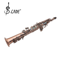 SLADE Professional Woodwind Instrument Carved Treble Straight Pipe Saxophone