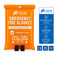 Couverture de sécurité incendie 1,2 x 1,8 m en fibre de verre, couverture de protection thermique d'urgence pour la cuisine, la maison, les acheteurs commerciaux en gros