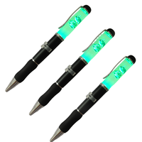 Stylo flottant magique en plastique de stylo de lumière de LED de prix usine avec le flotteur liquide pour des buts promotionnels