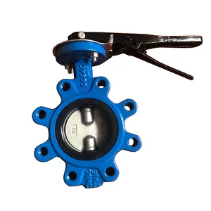 Top Quality Ductile Iron Lever Operated Wafer Lug Type Butterfly Valve Knife Gate Valve
