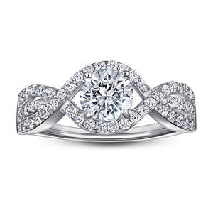 Anéis de Noivado e Casamento de Joias Finas por Atacado, Anéis de Diamante Solitário da Moda para Mulheres, Certificado por Terceiros - Product Image 3