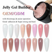 Gel de construction professionnel nude camouflage sans HEMA, effet gelée, pour extension d'ongles UV/LED, à retirer par trempage, pour salon de manucure
