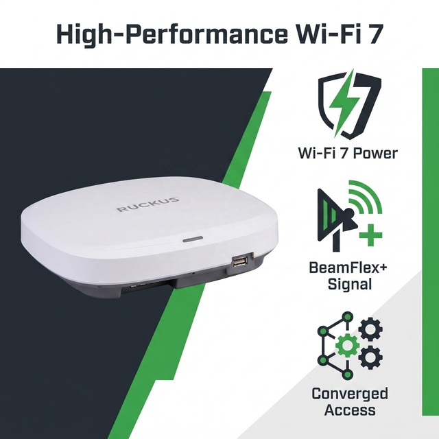 Superior Wi-Fi 7 for Hospitality & Education | RUCKUS R670 Access Point | BeamFlex+ Smart Antennas | 1-Year Warranty