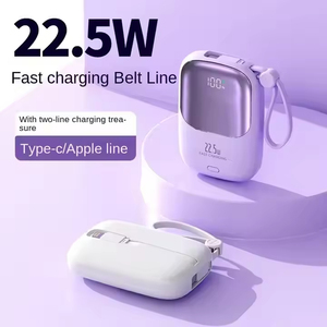 2025 Portable 10000mAh <span class=keywords><strong>poche</strong></span> batterie externe 20W <span class=keywords><strong>sortie</strong></span> USB-C 22.5W charge rapide LED affichage coloré haute capacité 3A japon - Product Image 3
