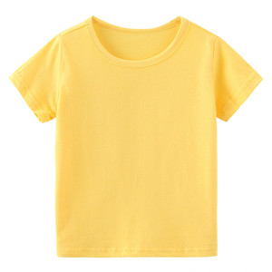 T-shirts unis pour enfants TS163, hauts pour garçons, filles, bébés, tout-petits, vêtements en coton de couleur unie, blanc, noir, t-shirt uni pour enfants - Product Image 3