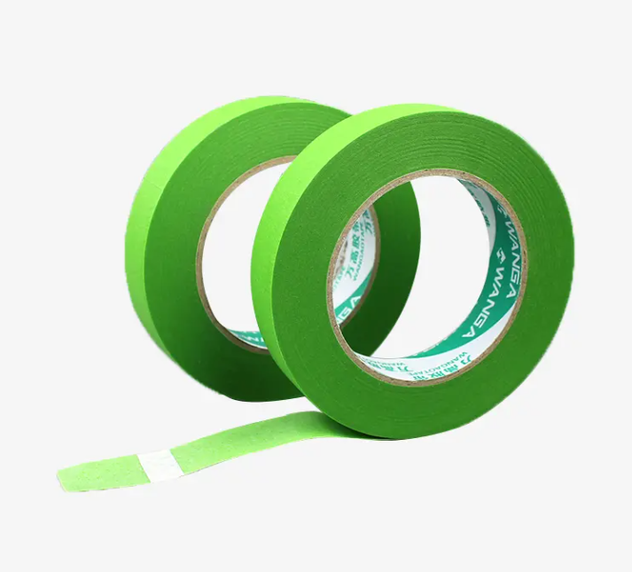 Wholesale 120 Degrees High Temperature Resistance Green Adhesive Tape Painters Crepe Paper Masking Paper Washable Painting Paper