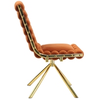 Chaises longues de salle à manger en velours orange, style nordique, meubles modernes