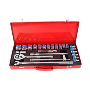 Pengchi Hardware 24-Piece Socket Wrench Set 1/2 In Chromium Vanadium Steel Automotive Repair Tool Case - Product Image 1