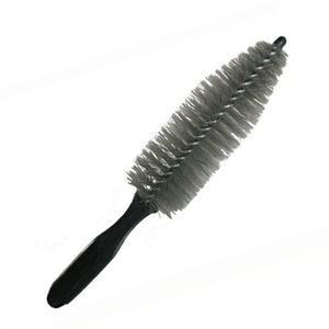 Cepillo de lavado de coches con mango curvo en forma de T, herramienta de limpieza de ruedas bicolor con alambre trenzado para limpiar el buje de la rueda - Product Image 6