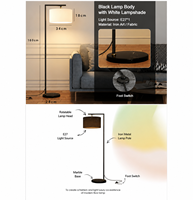 Lampe sur pied moderne nordique, abat-jour en tissu minimaliste, lumière de salon de luxe, chambre à coucher, hôtel, éclairage décoratif