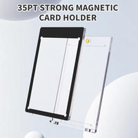 Porte-cartes magnétique 35pt à un bouton avec boîte de présentation pour cartes de baseball et cartes de sport