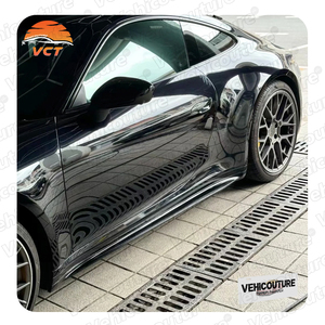 สเกิร์ตข้างคาร์บอนไฟเบอร์ทรง VCT 992 GT3 สำหรับ <span class=keywords><strong>911</strong></span> <span class=keywords><strong>Carrera</strong></span> <span class=keywords><strong>2020</strong></span>+ สีดำ แบบติดตั้งด้วยกาวและสกรู ใช้ได้กับรถทั่วไป สำหรับการดัดแปลง/อัพเกรด - Product Image 6