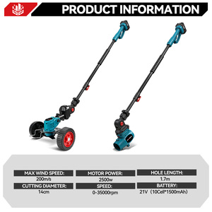 Tondeuse à gazon électrique 3-en-1 ONEVAN, <span class=keywords><strong>souffleur</strong></span> <span class=keywords><strong>de</strong></span> feuilles 2500W, débroussailleuse sans fil, outil <span class=keywords><strong>de</strong></span> jardinage, batterie <span class=keywords><strong>Makita</strong></span> 18V compatible DIY - Product Image 4
