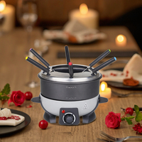 Vente flash : Pot à chocolat électrique 500W, capacité 1L, pour 6 à 8 personnes, machine à fondue chaude pour la maison, garantie 2 ans
