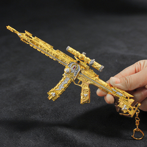 Llavero Metálico de Alta Calidad, 22cm, Estilo Delta Force, Réplica de Arma de Juguete K416 Fated Trigger-gold, Modelo Carabiner - Product Image 2