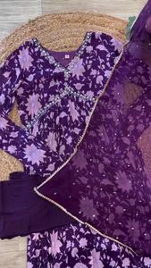 New Latest Designer Printed Aliya Cut Rayon Kurti with Dupatta Set for All Occasions Wedding Wear and Parties Wear for Womens - Product Image 2