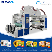 Machine d'impression flexographique à haute vitesse pour les emballages alimentaires, presse flexographique multicolore