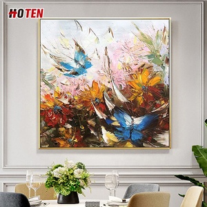 Arte de pared de animales abstracto moderno, pintura al óleo de mariposa pintada a mano <span class=keywords><strong>sobre</strong></span> <span class=keywords><strong>lienzo</strong></span>, impresión <span class=keywords><strong>Digital</strong></span> para decoración del hogar - Product Image 3