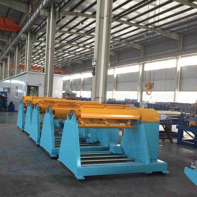 Coiler Recoiler Hydraulic Decoiling Machine with Engine & Motor for Wall Use Steel Uncoiler with Car