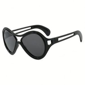 Logo Custom 2026 Unique Hollow Big Frame Sun Glasses UV400 Gradient Shades Double Bridges Pilot <b>Sunglasses</b> for Women - Product Image 6