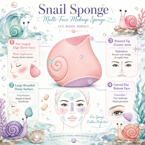 Spugna per Trucco JLY Ultra-morbida Senza Lattice a Forma di Lumaca Unica, Si Adatta Bene alla Pelle per un Facile Applicazione del Trucco, Beauty Blender - Product Image 5