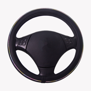 Funda de Volante de Coche Universal de PVC con Pedrería Brillante y Elegante, de Tres Radios, de Felpa Corta y Color Sólido, Marca Air Space - Product Image 3