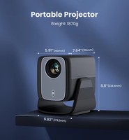 Projecteur intelligent ROJIN X5AR Android 14, 500 ANSI, 1080P natif, HDR10+, décodage 8K, mise au point automatique, cinéma maison