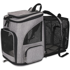 Sac à dos portable pour chat, petit sac de voyage pour animaux de compagnie, sac extensible pour chats et chiens, sac à dos à double épaule pour sorties - Product Image 1