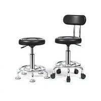 Tabouret de bar commercial moderne et minimaliste avec cadre métallique pliable, pivotant et réglable en hauteur, avec dossier, pour la maison et les salons de beauté