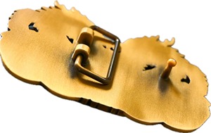 Oferta 2024: Hebilla Táctica de Cinturón Chapada en Oro Antiguo con Liberación Rápida Lateral y Medalla de Cinta - Product Image 4