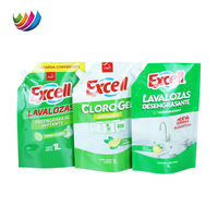 Pochette debout pour liquide vaisselle 1L 2L 3L 5L taille personnalisée pochette souple pour savon liquide détergent à lessive