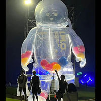 Grande décoration publicitaire extérieure personnalisée astronaute gonflable transparent