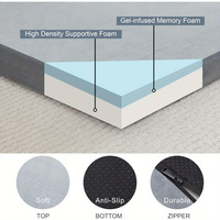 Matelas gonflable en mousse haute densité amovible pour adultes, confortable pour la maison