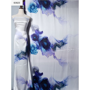 HYSK Heavy 100% Mulberry pura <span class=keywords><strong>seda</strong></span> crepé satén tela impresa mujeres vestido Cheongsam <span class=keywords><strong>seda</strong></span> tela textil diseño envío gratis - Product Image 4