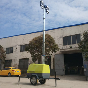 Mobile Lighting <b>Tower</b> 7M LED High Brightness AC <b>Power</b> Construction Site Use - Product Image 2