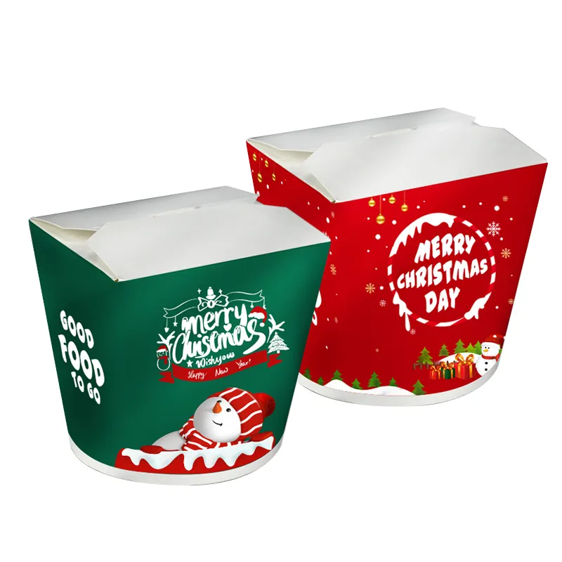 Одноразовые упаковочные коробки для горячей еды, бумажная коробка для доставки еды для спагетти, лапши