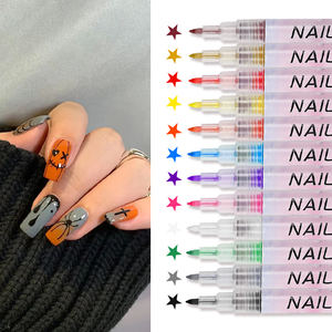 12 colores Nail Art Polish Pens marcador Nail Art pintura dibujo impermeable Diy Nail <span class=keywords><strong>Graffiti</strong></span> Pen para mujeres - Product Image 4