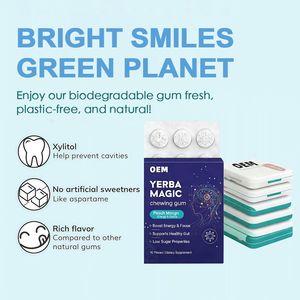 Chicle de Yerba <span class=keywords><strong>Mate</strong></span> que Proporciona un Impulso de Energía Natural, Alivia la Fatiga Mental, Refresca el Aliento y Apoya el Metabolismo - Product Image 2