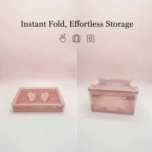 Boîte de rangement pliable en plastique PP moulé par injection, empilable, couleur personnalisée, organisateur de placard pliable avec porte avant transparente - Product Image 5