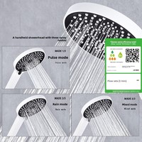 Ensemble de douche thermostatique en céramique moderne avec mitigeur monocommande eau chaude/froide, robinet de salle de bain mural en laiton pour hôtels