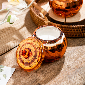 Bougie parfumée à la cire de soja biologique à étiquette privée Huile essentielle d'aromathérapie Mini boîte Bougie chauffe-plat en coton pour la décoration <span class=keywords><strong>du</strong></span> Ramadan - Product Image 3