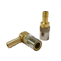 Nickel Plated Brass Quick Straight Coupling Water Connector with 1 2 Inch Hose Barb for Mold Cooling Flow