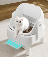Bac à litière pour chat entièrement automatique, intelligent, autonettoyant, extra large, anti-éclaboussures, toilette électrique pour animaux de compagnie avec contrôle des odeurs
